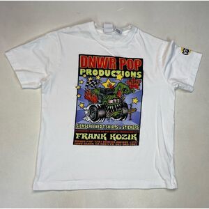 ZARA Frank Kozig Graphic T-shirt Women Medium White Short Sleeve